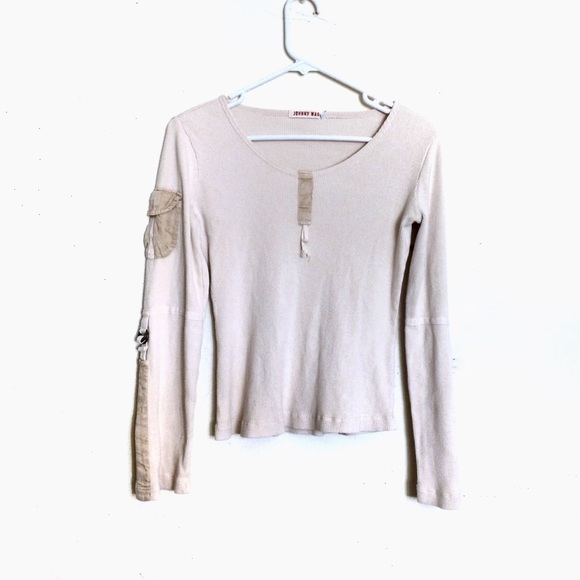 Johnny Was Tops - Johnny Was Beige/Cream Thermal Long-Sleeve Johnny Was Tops - Johnny Was Beige/Cream Thermal Long-Sleeve